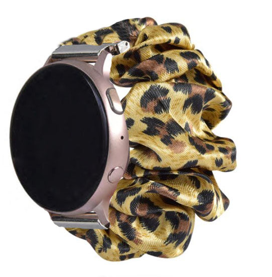 Leopard print scrunchie Apple Watch band