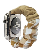 Load image into Gallery viewer, Khaki Gingham Apple Watch Scrunchie Band
