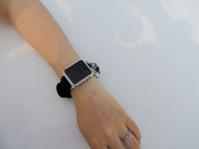 Load image into Gallery viewer, Midnight Gingham Fitbit Versa 3 &amp; Fitbit Sense Scrunchie Band
