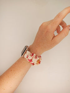 Pretty In Pink Apple Watch Scrunchie Band