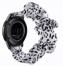 Load image into Gallery viewer, Snow Leopard Scrunchie Samsung &amp; Garmin Band
