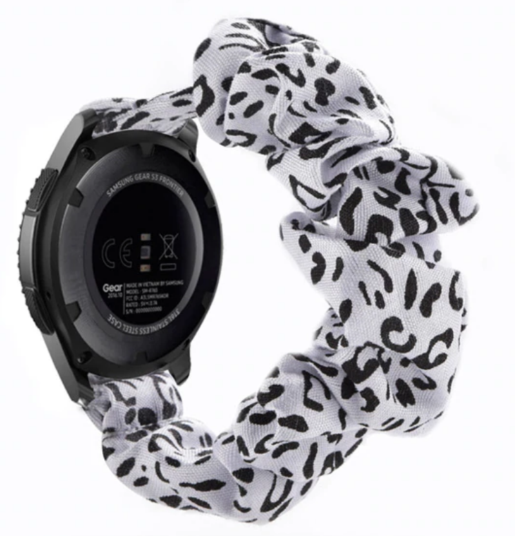 Snow Leopard Scrunchie Samsung & Garmin Band