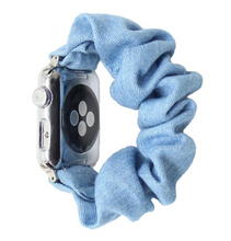 Load image into Gallery viewer, Baby Blue Apple Watch Scrunchie Band
