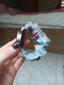 Bird of Paradise Fitbit Versa 3 & Fitbit Sense Scrunchie Band