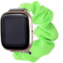 Load image into Gallery viewer, Cosmic Lime Fitbit Versa 2 Scrunchie Band
