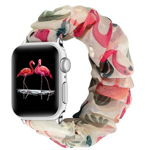 Flamingo Paradise Apple Watch Scrunchie Band