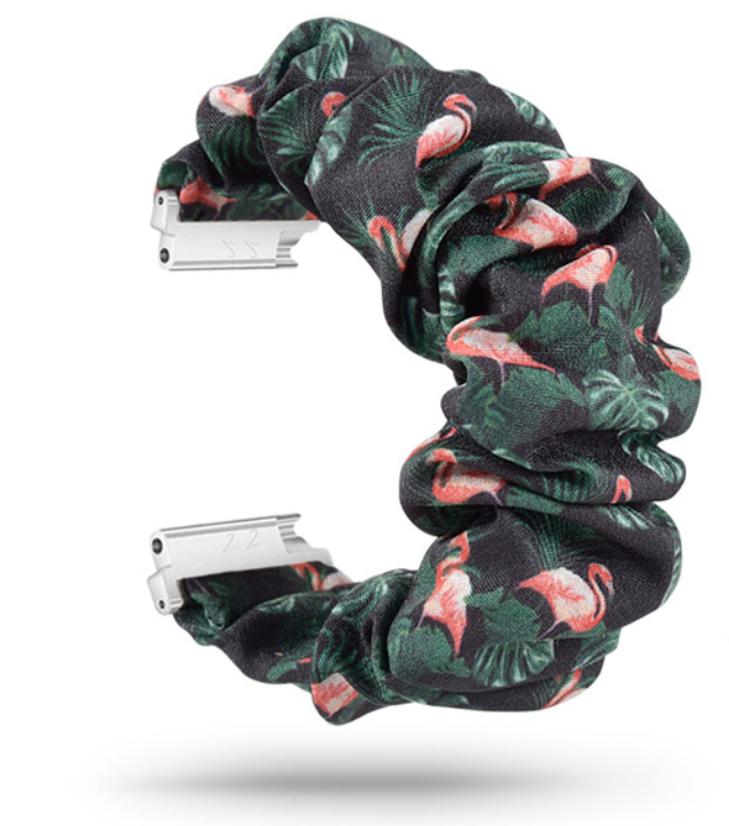 Flamingo Rose Fitbit Versa 2 Scrunchie Band