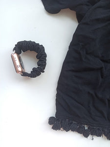 Noir Fitbit Versa 2 Scrunchie Band