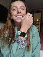 Load image into Gallery viewer, Mint Fitbit Versa 3 &amp; Fitbit Sense Scrunchie Band
