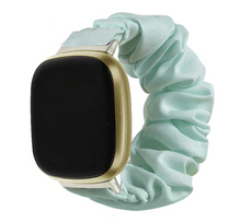 Load image into Gallery viewer, Mint Fitbit Versa 3 &amp; Fitbit Sense Scrunchie Band
