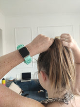 Load image into Gallery viewer, Mint Apple Watch Scrunchie Band
