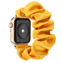 Load image into Gallery viewer, Mustard Apple Watch Scrunchie Band
