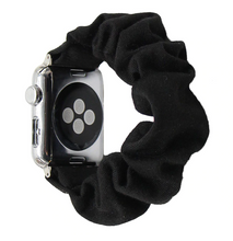 Load image into Gallery viewer, Noir Apple Watch Scrunchie Band
