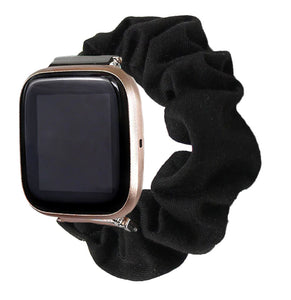 Noir Fitbit Versa 2 Scrunchie Band