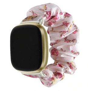 Pretty in Pink Fitbit Versa 3 & Fitbit Sense Scrunchie Band