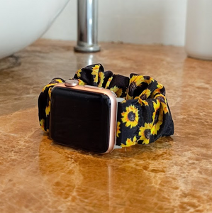 Sunflower Apple Watch Scrunchie Band